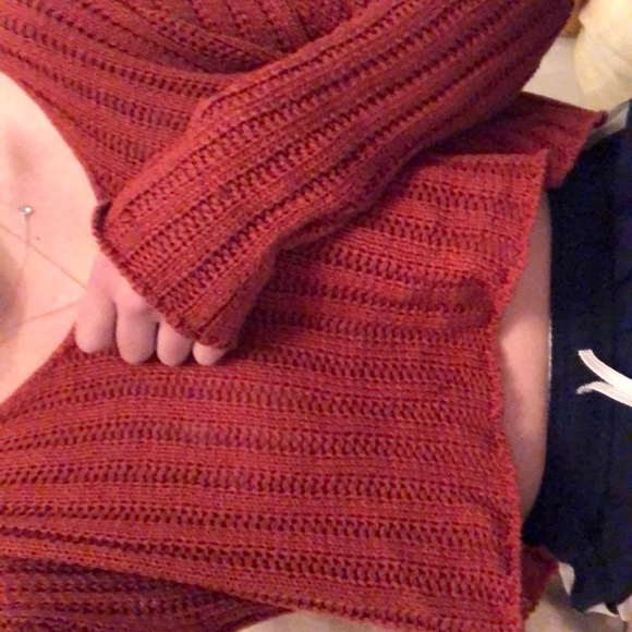 Forever 21 Sweaters - BURNT ORANGE CROPPED SWEATER